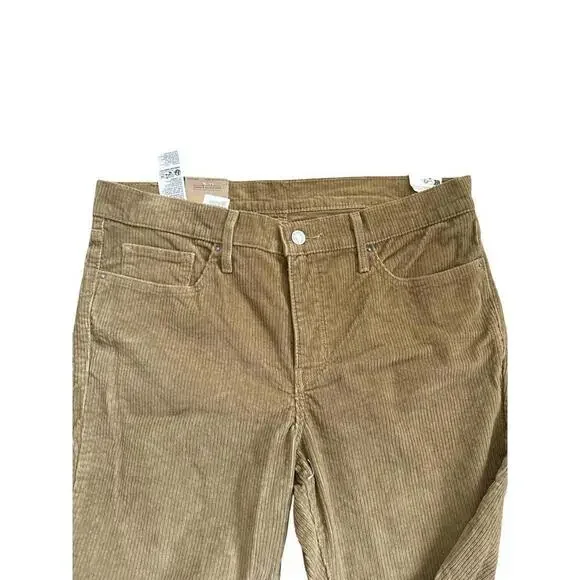 NWT $69 Levis 314 Shaping Straight Leg Wide-Wale Tan Corduroy Pants Womens 32x30 - Picture 3 of 4